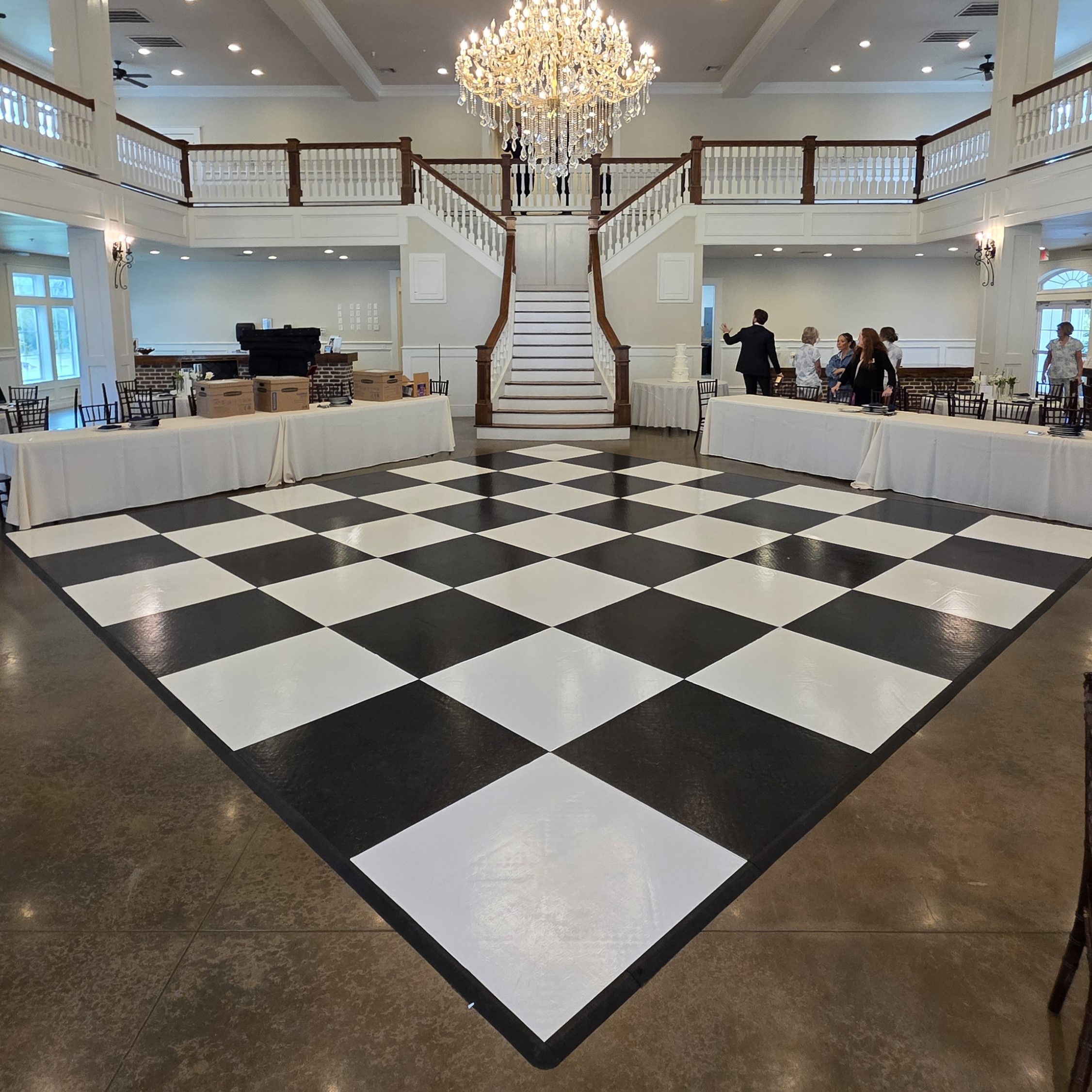 Black and White Checkered Panel Dancefloor 1